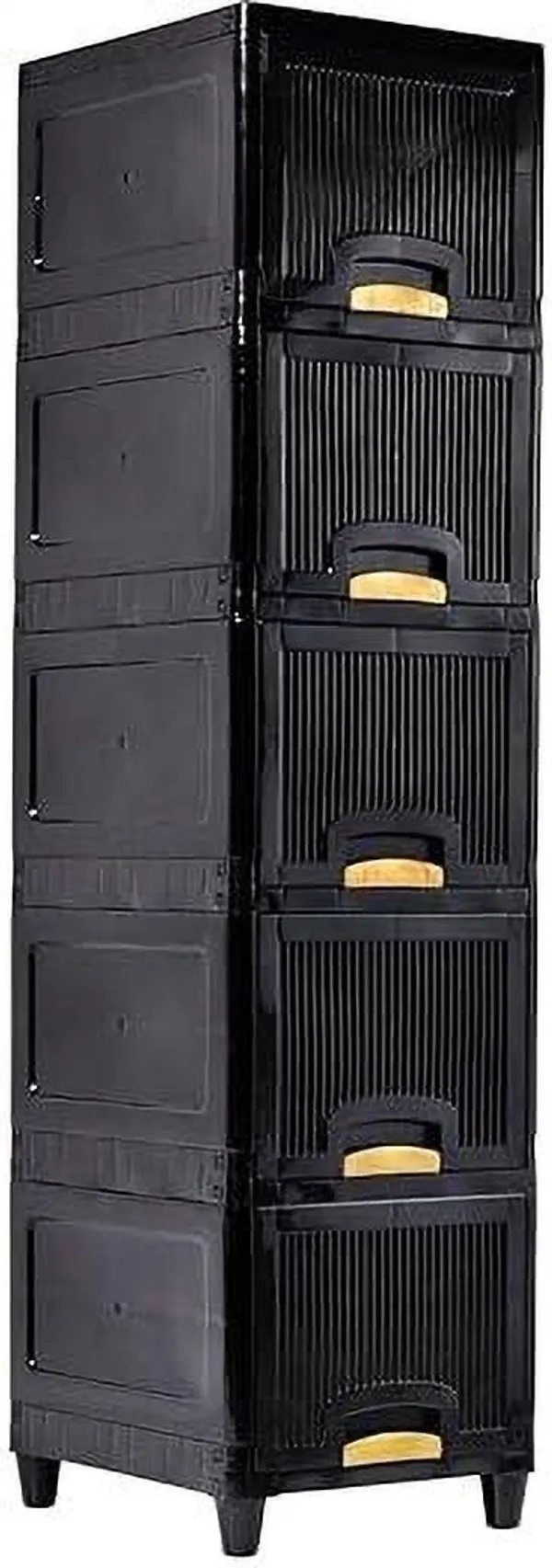 White_Plastic_Foldable_Cupboard_For_Storage_Pp_Collapsible_Wardrobe