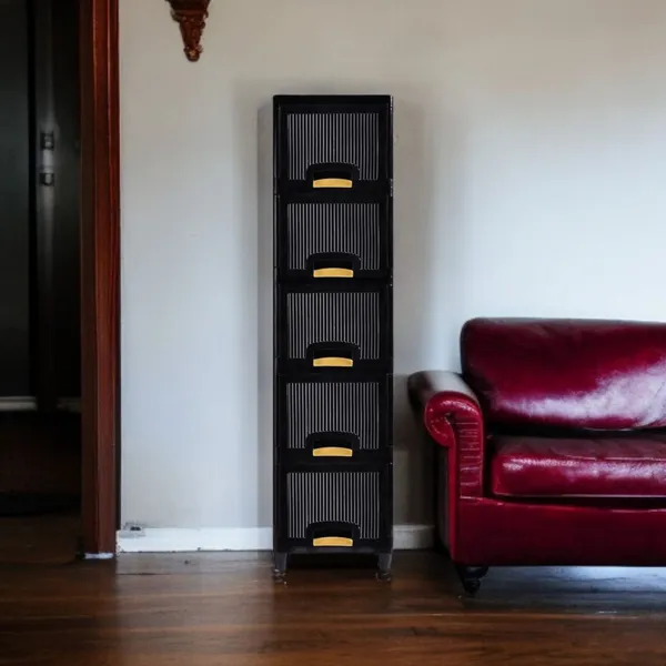 Black_Plastic_Foldable_Cupboard_For_Storage_Racks_For_Clothes_Pp_Collapsible_Wardrobe