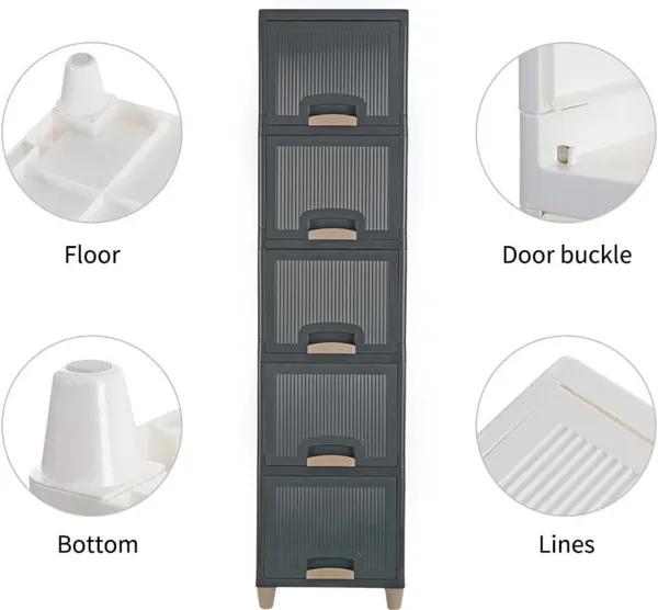 Black_Plastic_Foldable_Cupboard_For_Storage_Racks_For_Clothes_Pp_Collapsible_Wardrobe