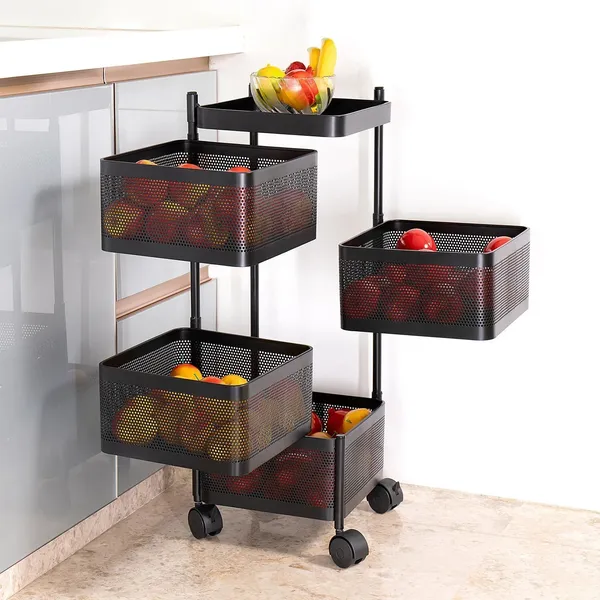 Black_Iron_4_Layer_Kitchen_Trolley_Storage_Rack_Square_Design_Fruits_And_Vegetable_Basket_Iron_Kitchen_Trolley