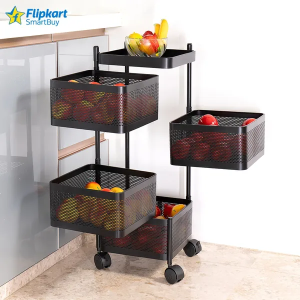 Black_Iron_4_Layer_Kitchen_Trolley_Storage_Rack_Square_Design_Fruits_And_Vegetable_Basket_Iron_Kitchen_Trolley