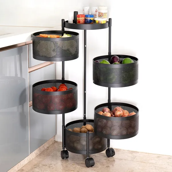 Black_Iron_5_Layer_Round_Kitchen_Trolley_Storage_Rack_Square_Design_Fruits_And_Vegetable_Basket_Iron_Kitchen_Trolley