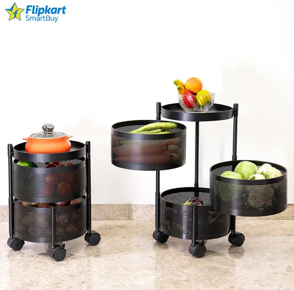Black_Iron_4_Layer_Round_Kitchen_Trolley_Storage_Rack_Square_Design_Fruits_And_Vegetable_Basket_Iron_Kitchen_Trolley