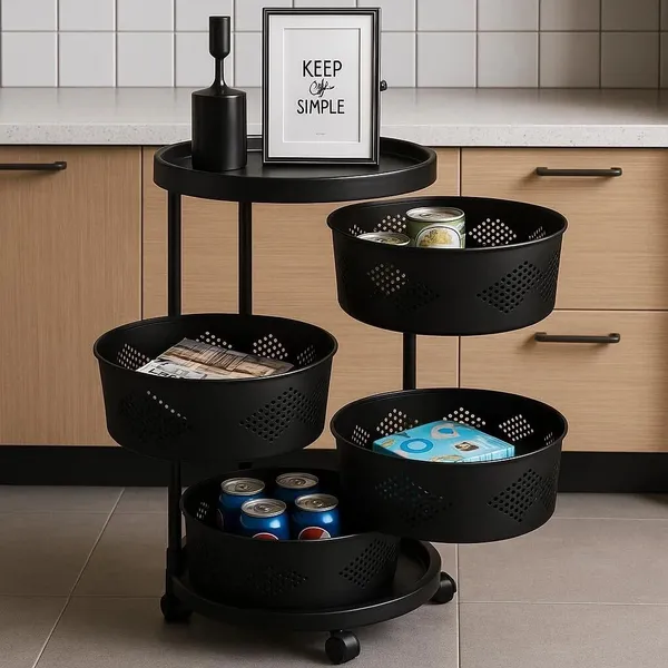 White_Plastic_Kitchen_Rotating_Trolley_Portable_Storage_Rack_Round_Design_Kitchen_Trolley