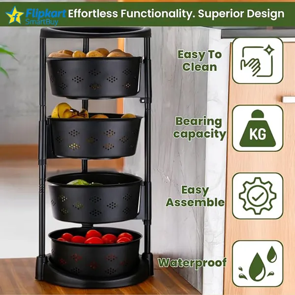White_Plastic_Kitchen_Rotating_Trolley_Portable_Storage_Rack_Round_Design_Kitchen_Trolley