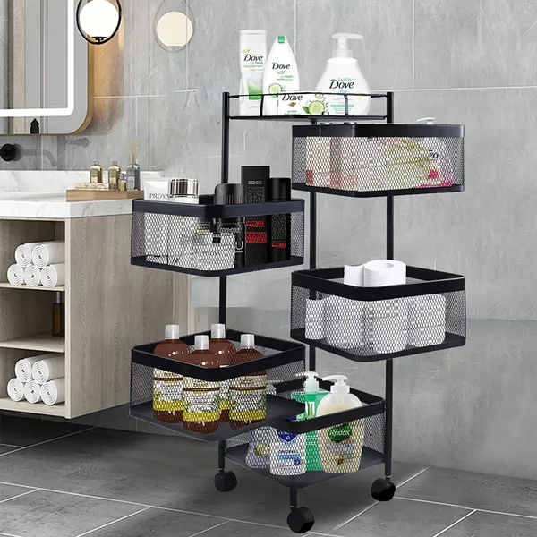 Black_Stainless_Steel_Kitchen_Trolley_For_Kitchen_Improvement