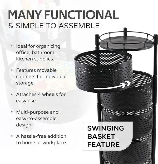 Black_Stainless_Steel_5Layer_Multipurpose_Kitchen_Rotating_Trolley_Vegetable_Storage_Rack_Cabinet_Kitchen_Trolley