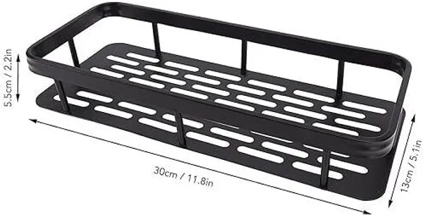 Black_Plastic_Self_Adhesive_Multipurpose_Wall_Mounted_Bathroom_Organiser_Rack_Wall_Shelf