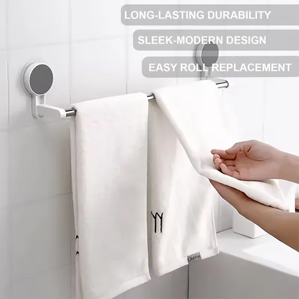 Black::White_Plastic_Premium_Bathroom_Combo_Adhesive_Wall_Shelves_And_Towel_Holder_Wall_Shelf