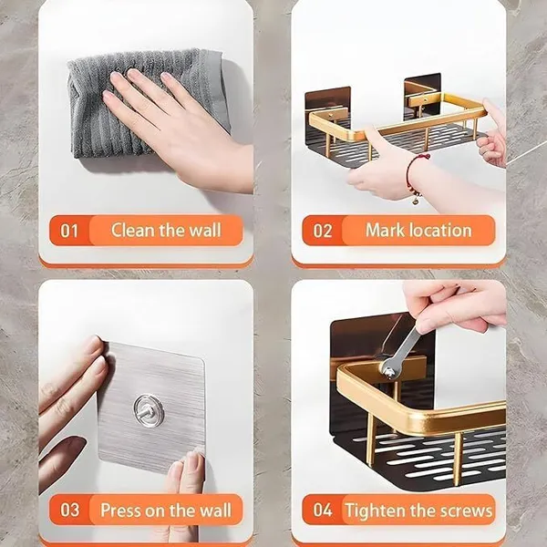 Yellow_Plastic_Multipurpose_Wall_Mounted_Bathroom_And_Kitchen_Organiser_Wall_Shelf