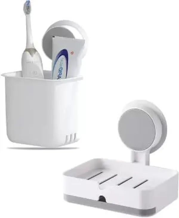 Multicolour_Plastic_Premium_Bathroom_Combo_Toothbrush_Holder_And_Soap_Bar_Holder