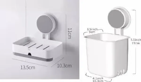 Multicolour_Plastic_Premium_Bathroom_Combo_Toothbrush_Holder_And_Soap_Bar_Holder