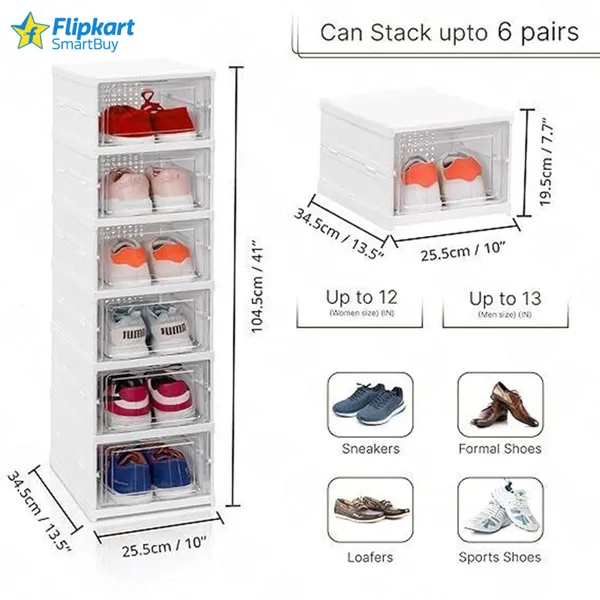 White_Plastic_Multipurpose_Foldable_Storage_Cabinet_Shoe_Organizer_For_Home_5_Tier_Collapsible_Shoe_Stand