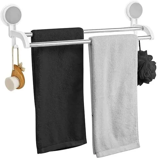 White_Stainless_Steel_And_Plastic_Wall_Mounted_Self_Adhesive_Towel_Napkin_Holder_Bar_For_Bathroom_And_Kitchen