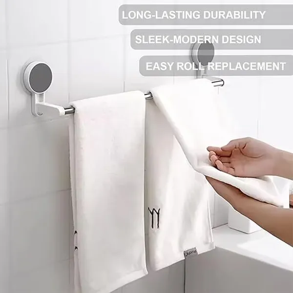 White_Stainless_Steel_And_Plastic_Wall_Mounted_Self_Adhesive_Towel_Napkin_Holder_Bar_For_Bathroom_And_Kitchen