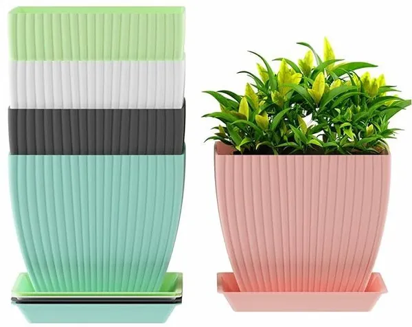 Multicolour_Plastic_Vase_6_Inch_For_Home_Decor
