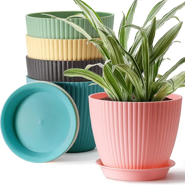 Multicolour_Plastic_Vase_7_Inch_For_Home_Decor