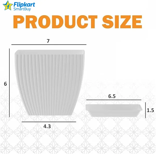 White_Plastic_Vase_6_Inch_For_Home_Decor