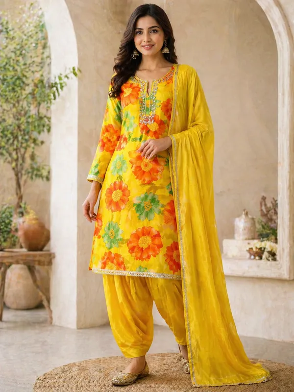 Yellow_Floral_Print_Unstitched_Salwar_Suit_Material_With_Dupatta