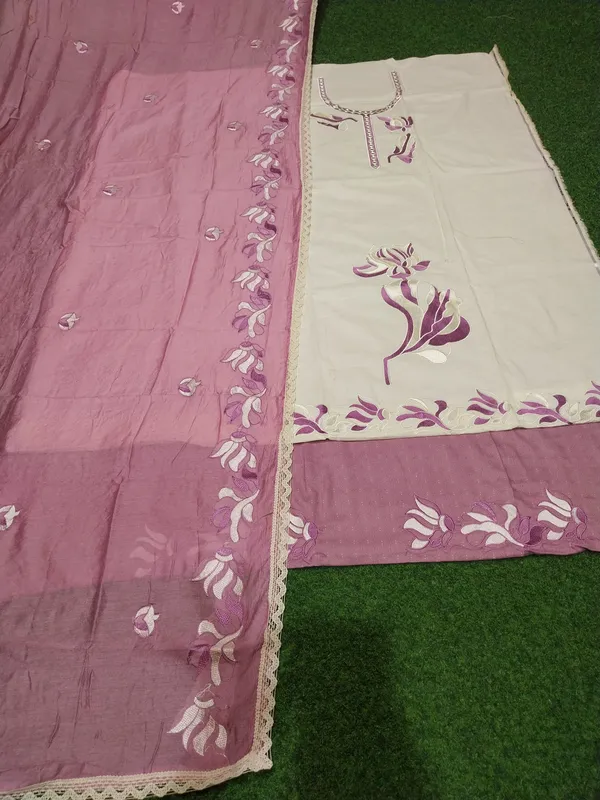 Pink_&_White_Embroidered_Cotton_Dress_Material_With_Dupatta_Set