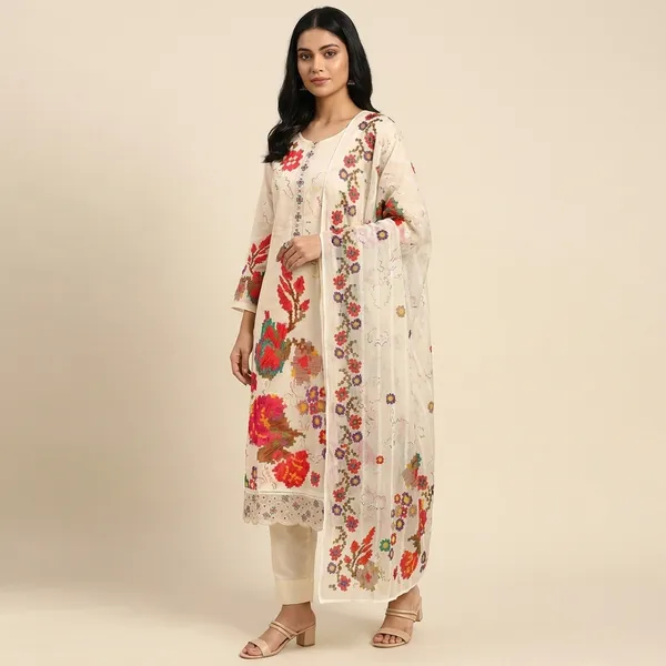 Off-White_Floral_Printed_Unstitched_Suit_Fabric_With_Dupatta