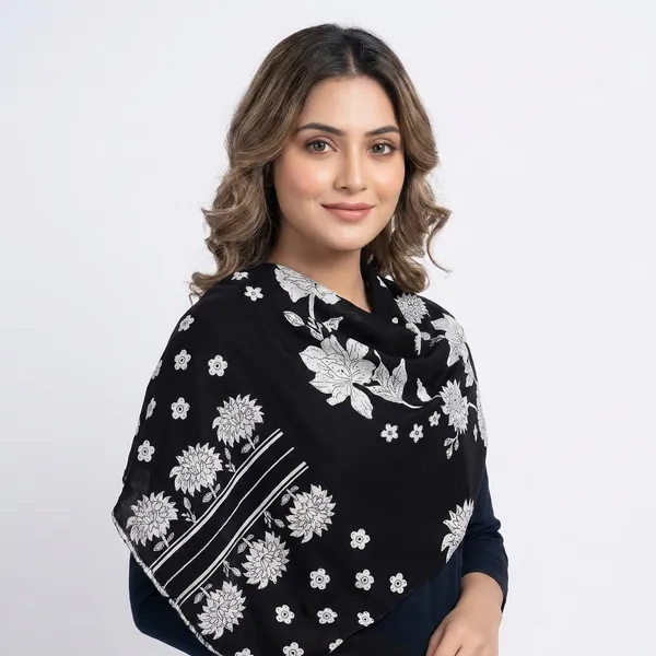 Black_Floral_Print_Silk_Scarf_With_White_Blossoms