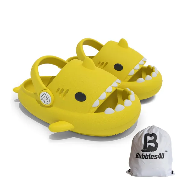 Yellow_Eva_Kids_Shark_Slippers_With_Back_Strap_For_Kids