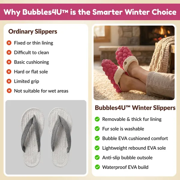 Pink_Eva_Fur_Bubble_Slippers_For_Unisex