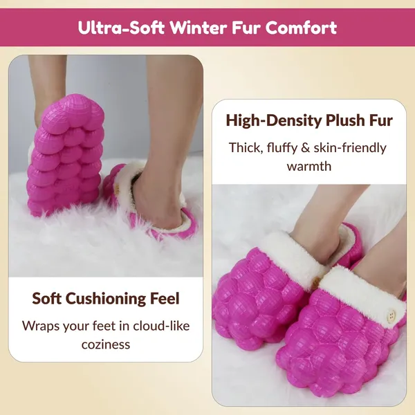 Pink_Eva_Fur_Bubble_Slippers_For_Unisex