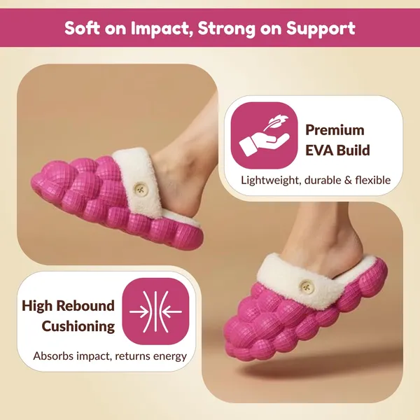 Pink_Eva_Fur_Bubble_Slippers_For_Unisex
