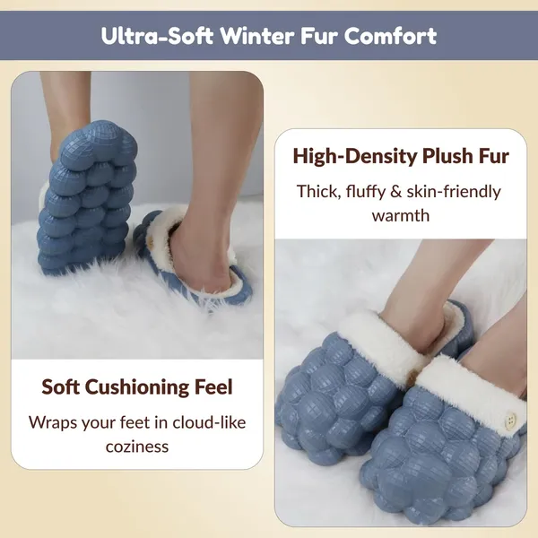Blue_Eva_Fur_Bubble_Slippers_With_Plush_Lined_Slides_For_Unisex