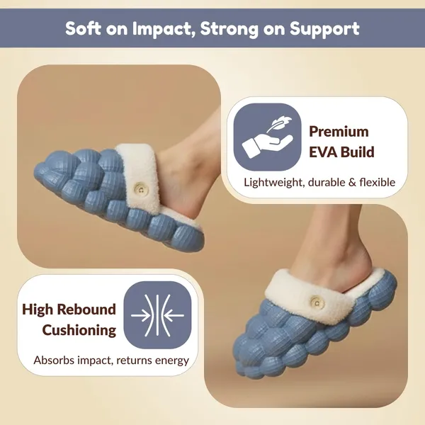 Blue_Eva_Fur_Bubble_Slippers_With_Plush_Lined_Slides_For_Unisex