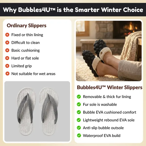 Black_Eva_Fur_Bubble_Slippers_For_Unisex