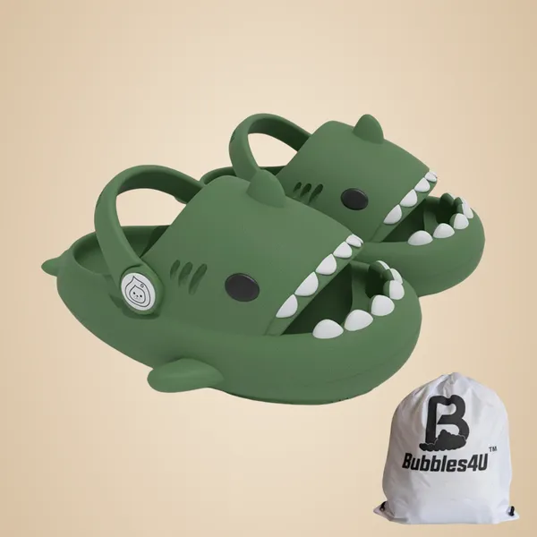Dark_Green_Eva_Kids_Shark_Slippers_With_Back_Strap_For_Kids