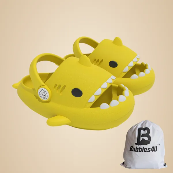 Yellow_Eva_Kids_Shark_Slippers_With_Back_Strap_For_Kids