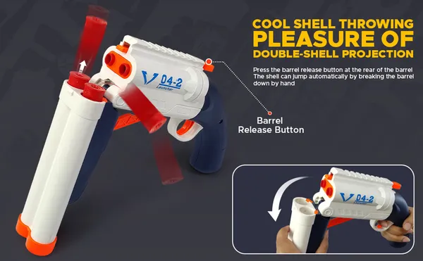 White_&_Red_Plastic_Toy_Weapon_For_Kids