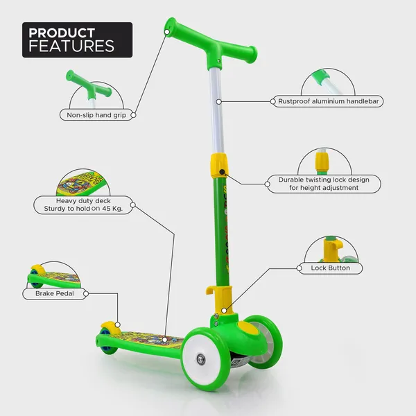 Green_Plastic_&_Steel_Outdoor_Toy_For_Kids
