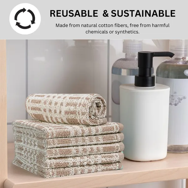 Beige_Cotton_Bath_Sport_Beach_Hair_Hand_Face_Towel_Pack_Of_6