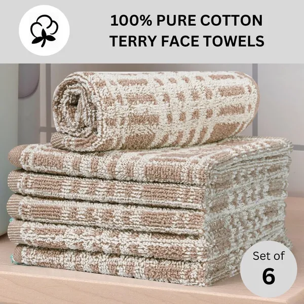 Beige_Cotton_Bath_Sport_Beach_Hair_Hand_Face_Towel_Pack_Of_6