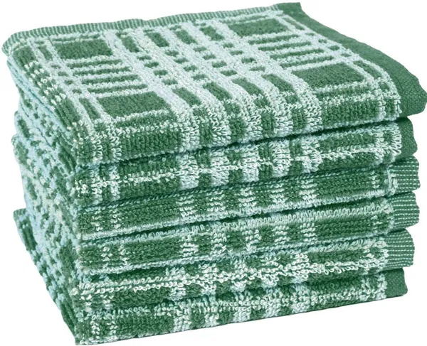 Green_Cotton_Bath_Sport_Beach_Hair_Hand_Face_Towel_Pack_Of_6