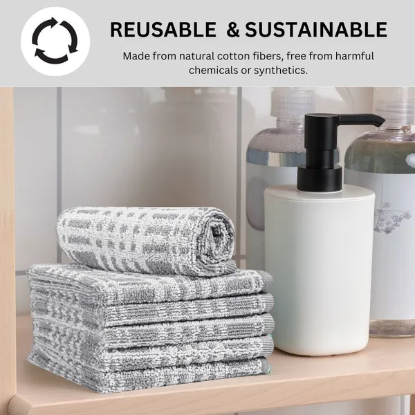 Grey_Cotton_Beach_Sport_Bath_Hair_Hand_Face_Towel_Pack_Of_6