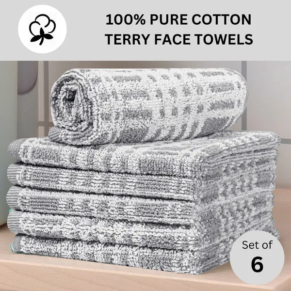 Grey_Cotton_Beach_Sport_Bath_Hair_Hand_Face_Towel_Pack_Of_6