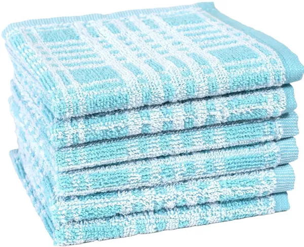 Aqua_Blue_Cotton_Sport_Bath_Beach_Hair_Hand_Face_Towel_Pack_Of_6