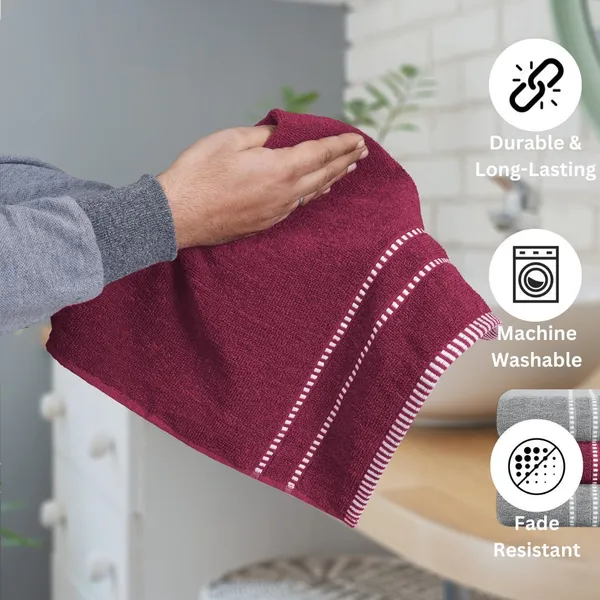 Grey_And_Maroon_Cotton_Hand_Face_Beach_Sport_Towel_Pack_Of_4