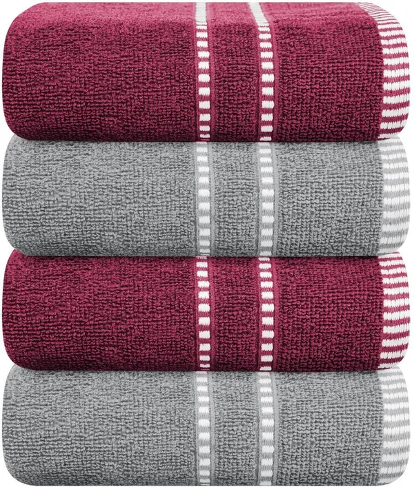 Grey_And_Maroon_Cotton_Hand_Face_Beach_Sport_Towel_Pack_Of_4