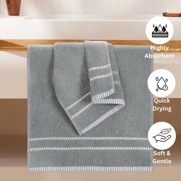 Grey_Cotton_Hand_Face_Beach_Sport_Towel_Pack_Of_4