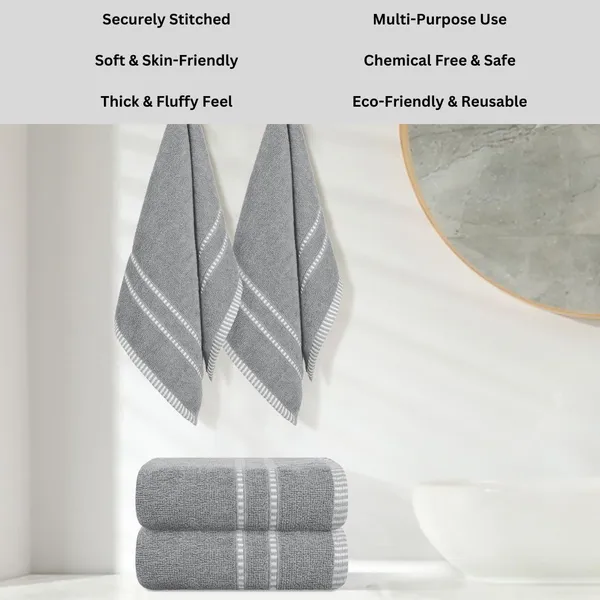 Grey_Cotton_Hand_Face_Beach_Sport_Towel_Pack_Of_4