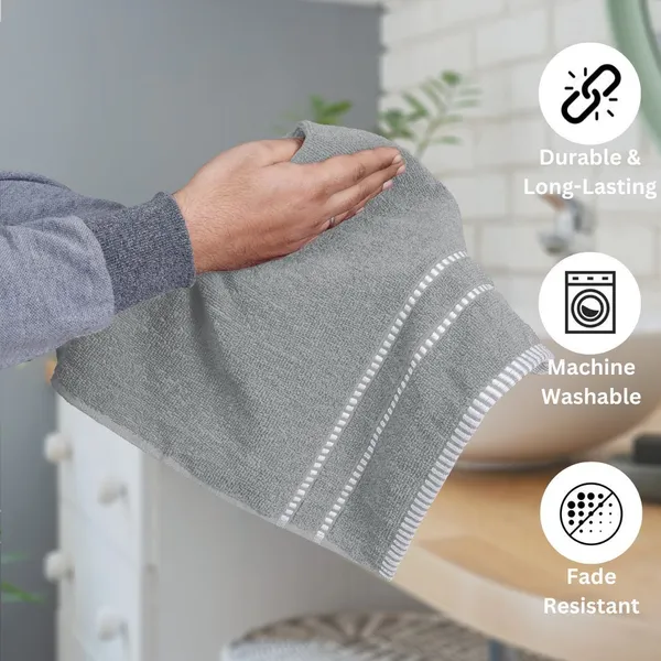 Grey_Cotton_Hand_Face_Beach_Sport_Towel_Pack_Of_4
