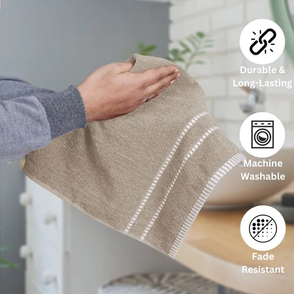 Beige_Cotton_Hand_Face_Beach_Sport_Towel_Pack_Of_4