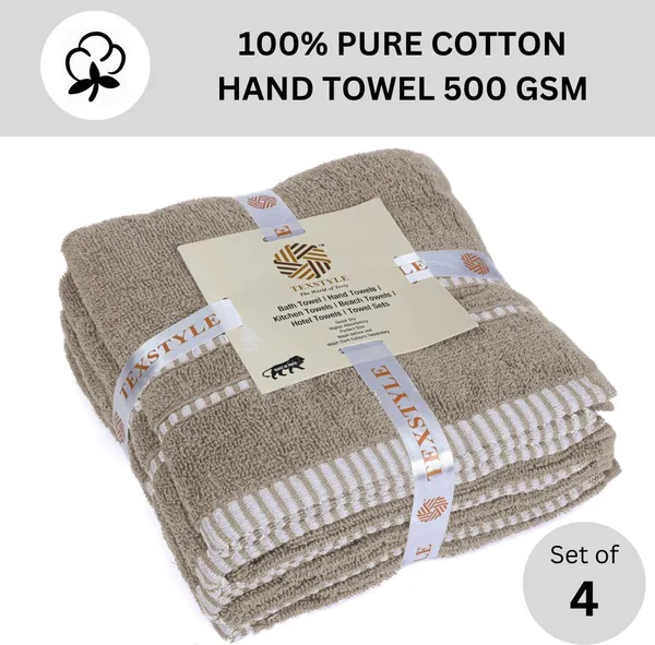 Beige_Cotton_Hand_Face_Beach_Sport_Towel_Pack_Of_4